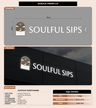 CUSTOM MOCKUP SIGN FOR Gustavo Pontvianne
