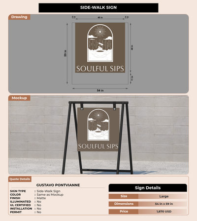 CUSTOM MOCKUP SIGN FOR Gustavo Pontvianne