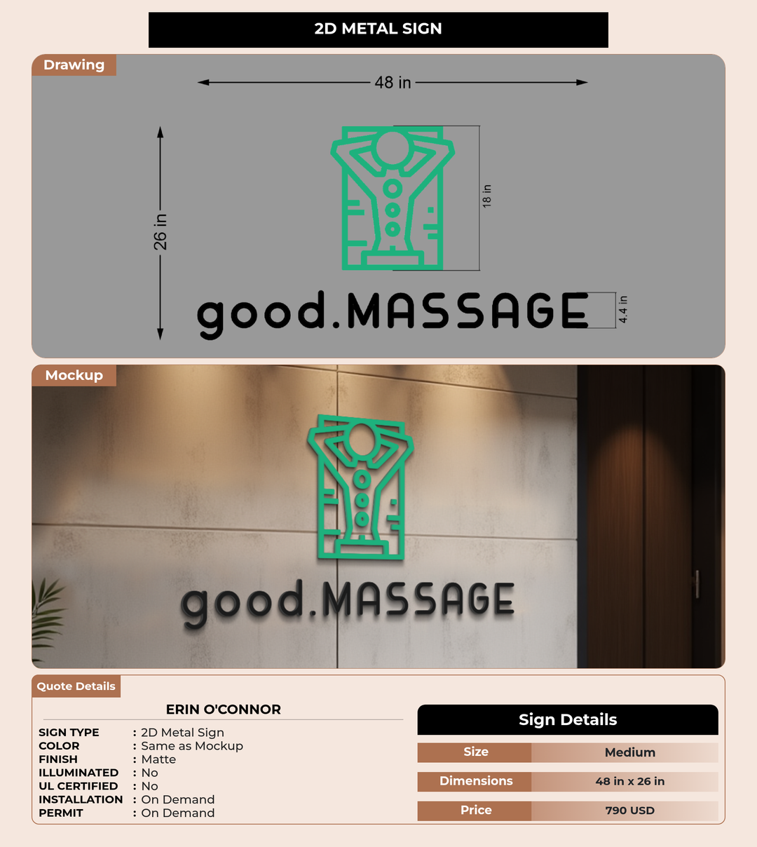 CUSTOM MOCKUP SIGN FOR Erin O&
