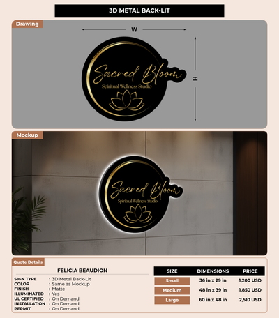 CUSTOM MOCKUP SIGN FOR Felicia Beaudion