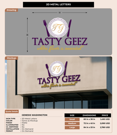 CUSTOM MOCKUP SIGN FOR Genesis Washington