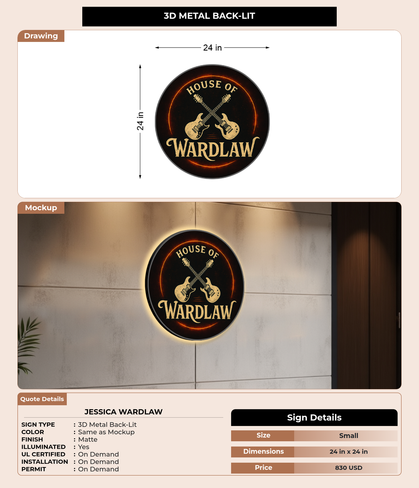 CUSTOM MOCKUP SIGN FOR Jessica Wardlaw
