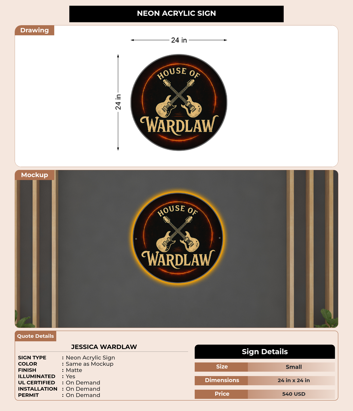 CUSTOM MOCKUP SIGN FOR Jessica Wardlaw