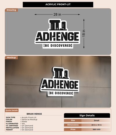 CUSTOM MOCKUP SIGN FOR Brian henge