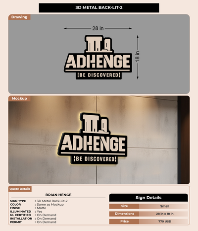 CUSTOM MOCKUP SIGN FOR Brian henge