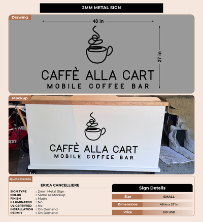 CUSTOM MOCKUP SIGN FOR Erica Cancelliere