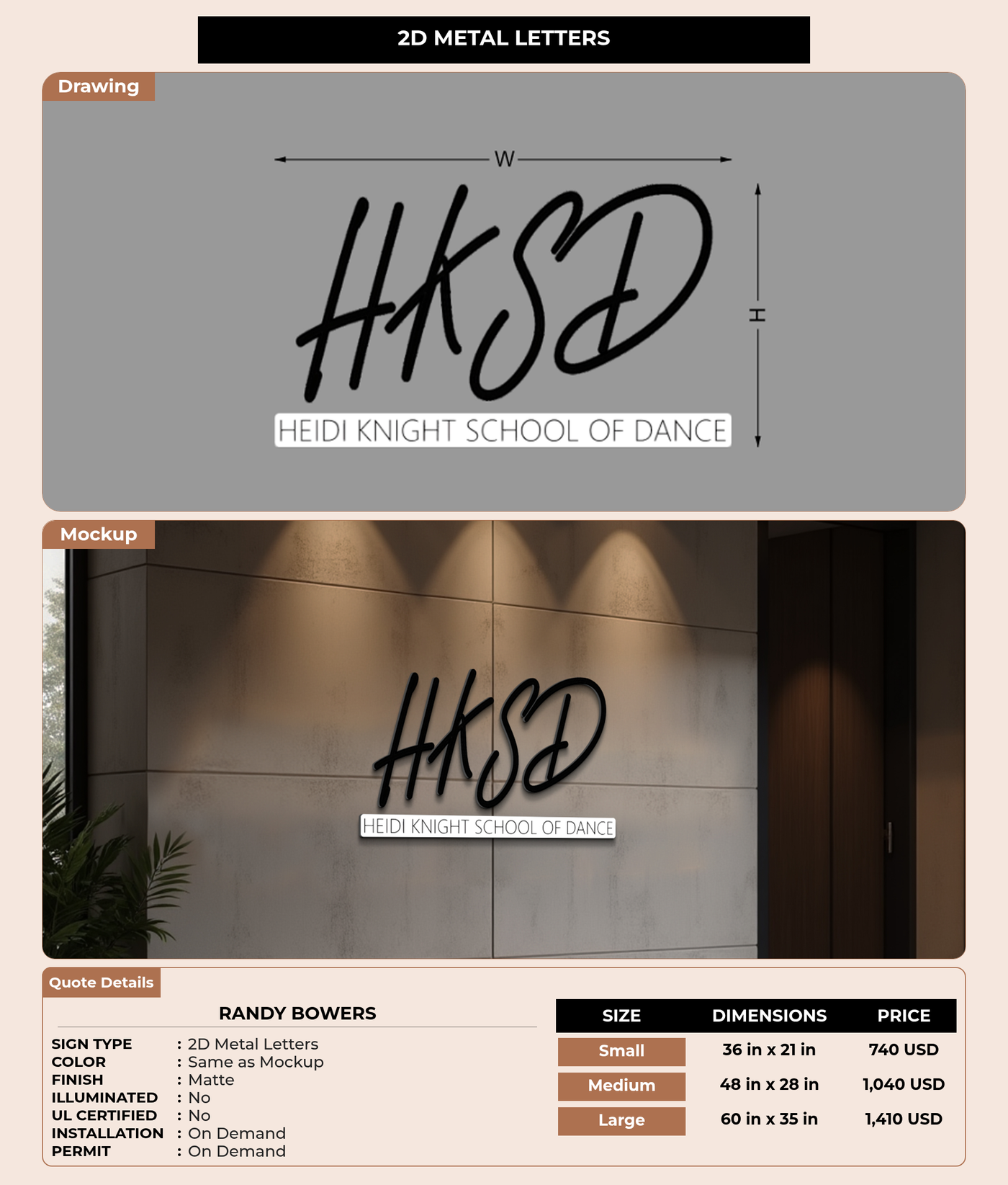 CUSTOM MOCKUP SIGN FOR Randy Bowers