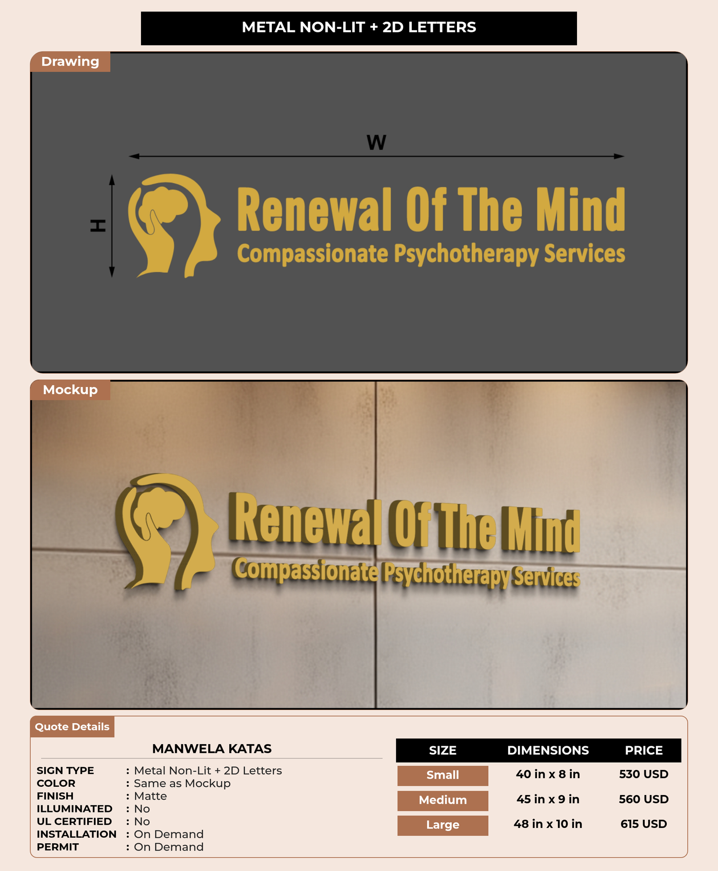 CUSTOM MOCKUP SIGN FOR Manwela Katas