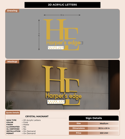 CUSTOM MOCKUP SIGN FOR Crystal Magnant