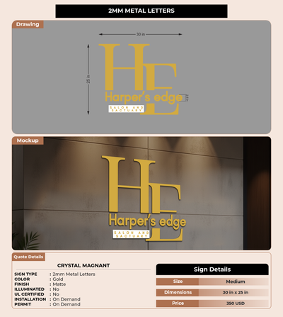 CUSTOM MOCKUP SIGN FOR Crystal Magnant