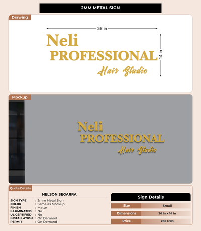 CUSTOM MOCKUP SIGN FOR Nelson segarra
