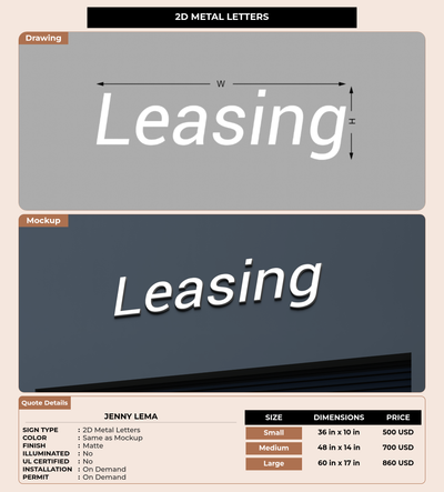 CUSTOM MOCKUP SIGN FOR Jenny Lema