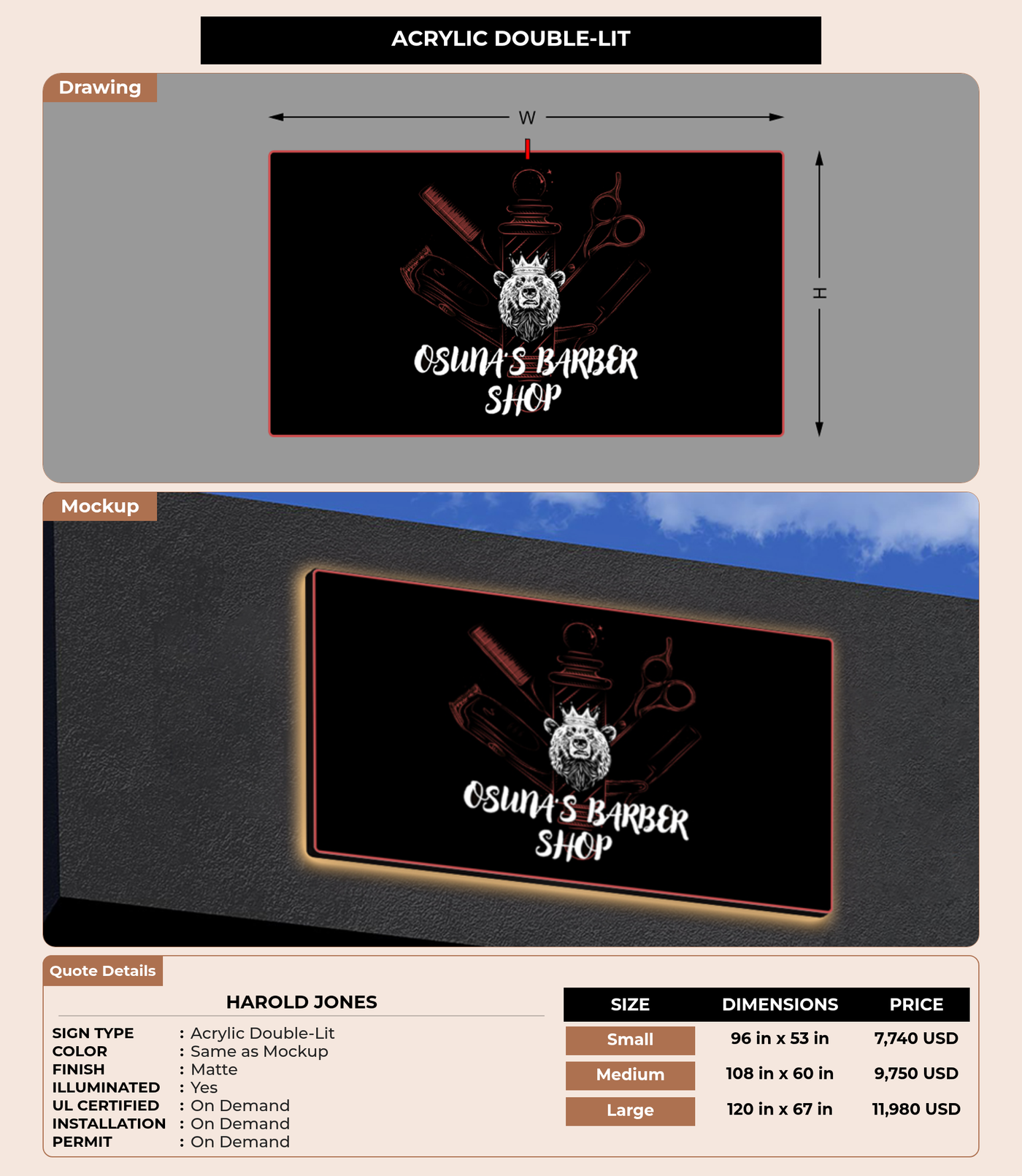 CUSTOM MOCKUP SIGN FOR harold Jones