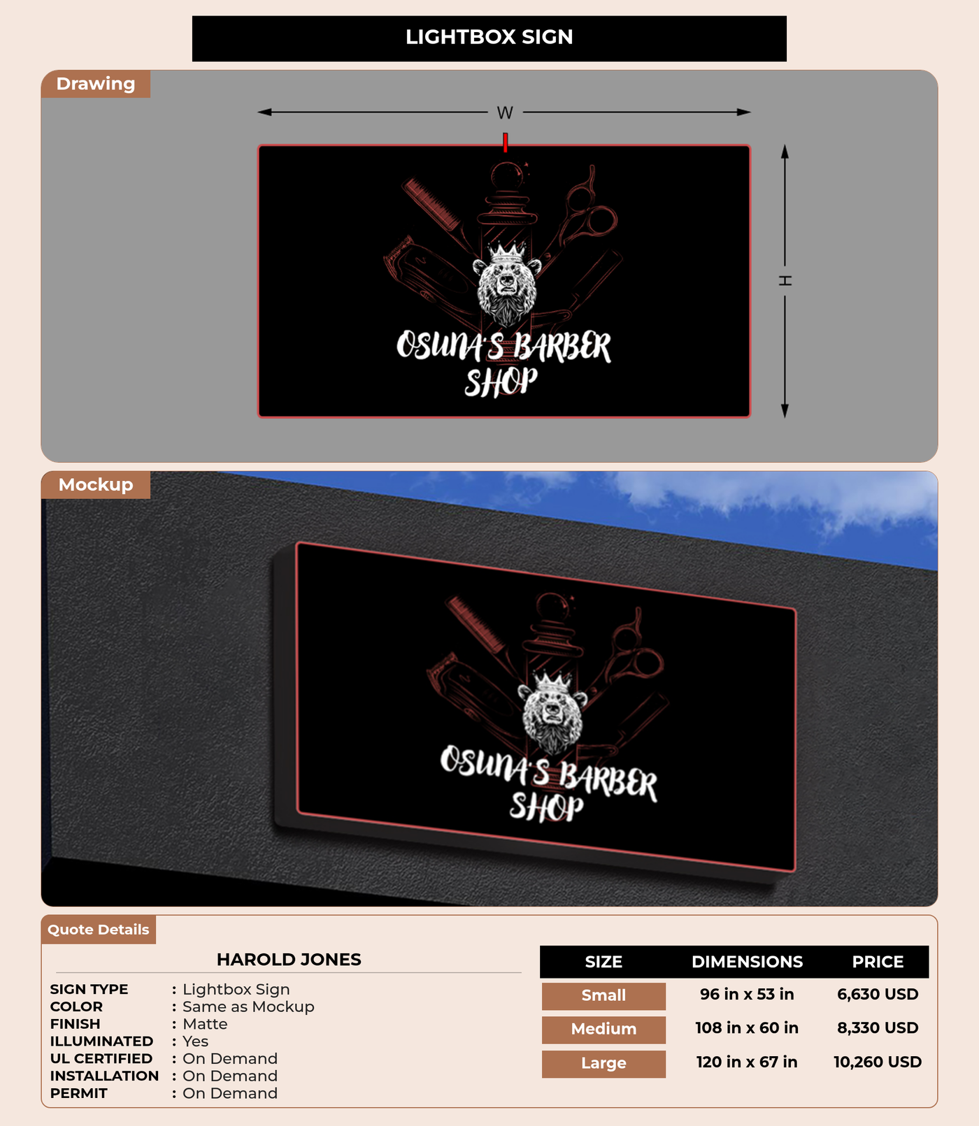 CUSTOM MOCKUP SIGN FOR harold Jones