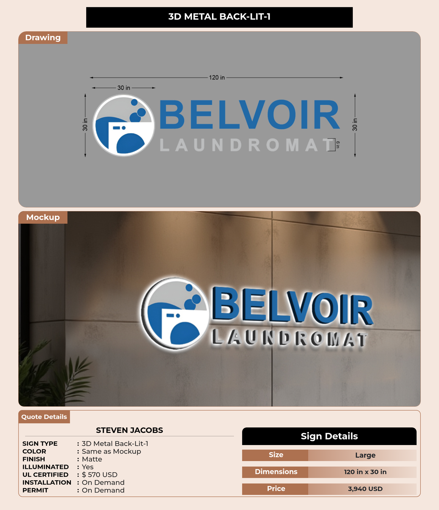 CUSTOM MOCKUP SIGN FOR Steven Jacobs