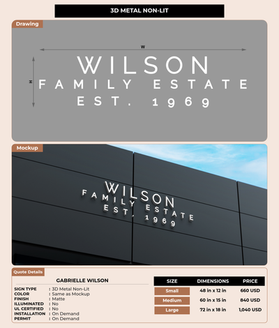 CUSTOM MOCKUP SIGN FOR Gabrielle wilson
