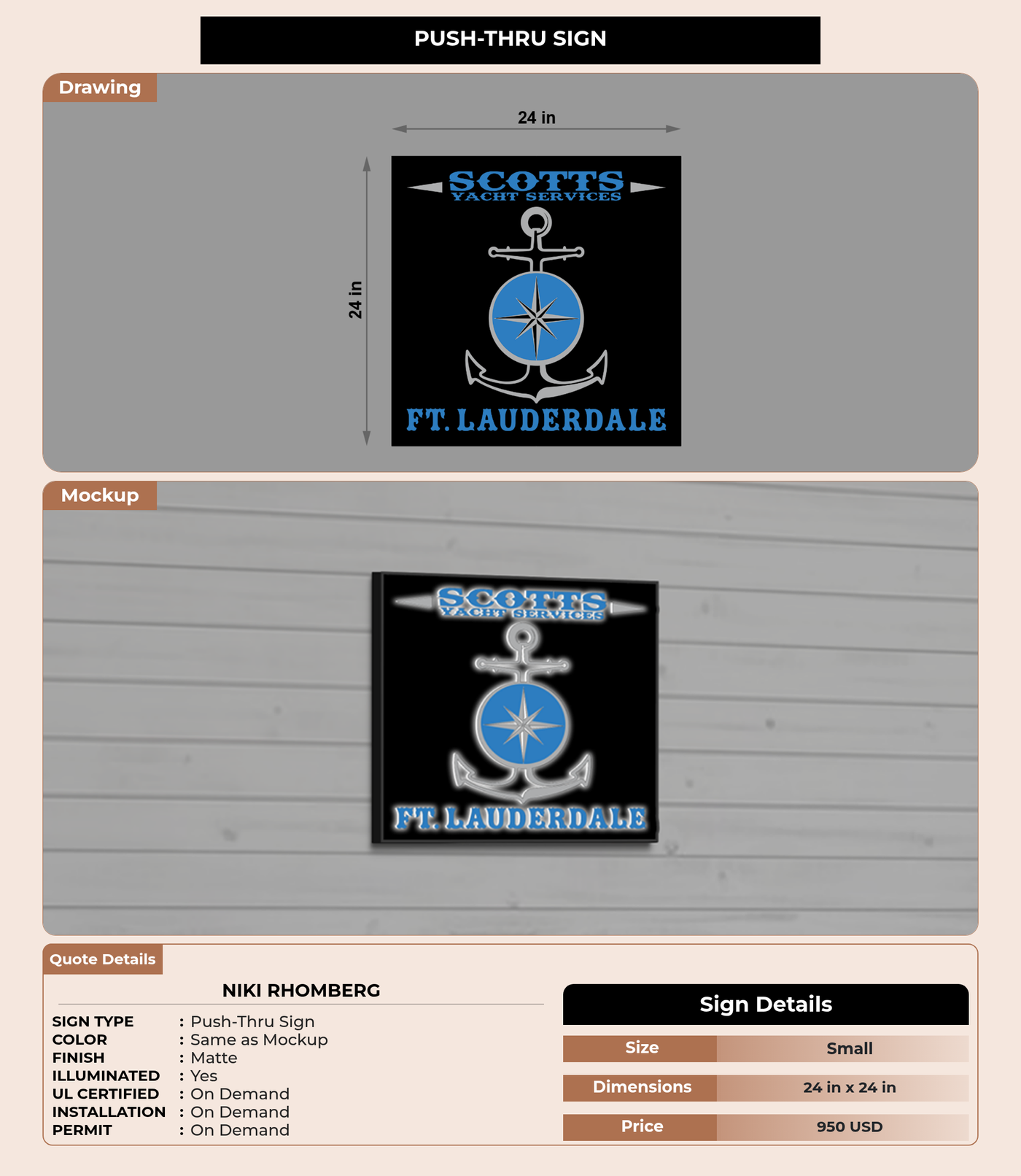 CUSTOM MOCKUP SIGN FOR Niki Rhomberg