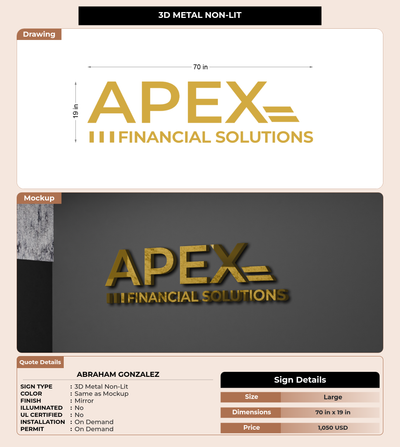 CUSTOM MOCKUP SIGN FOR Abraham Gonzalez