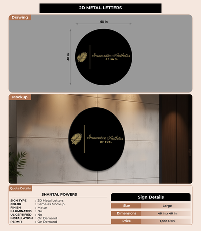 CUSTOM MOCKUP SIGN FOR Shantal Powers