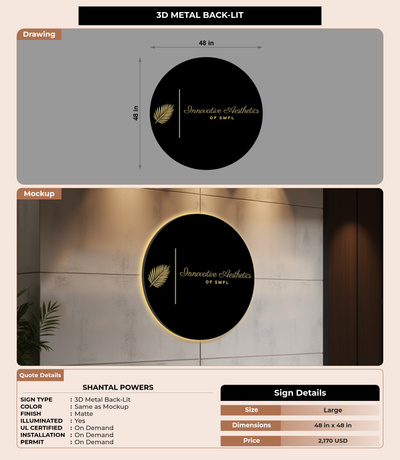 CUSTOM MOCKUP SIGN FOR Shantal Powers