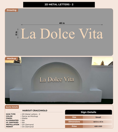 CUSTOM MOCKUP SIGN FOR Harout Cracchiolo