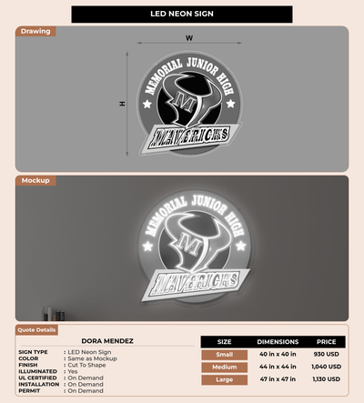 CUSTOM MOCKUP SIGN FOR Dora Mendez