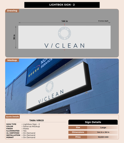 CUSTOM MOCKUP SIGN FOR Tara Virgo