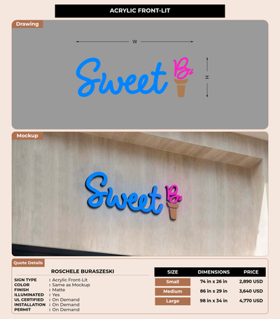 CUSTOM MOCKUP SIGN FOR Roschele Buraszeski