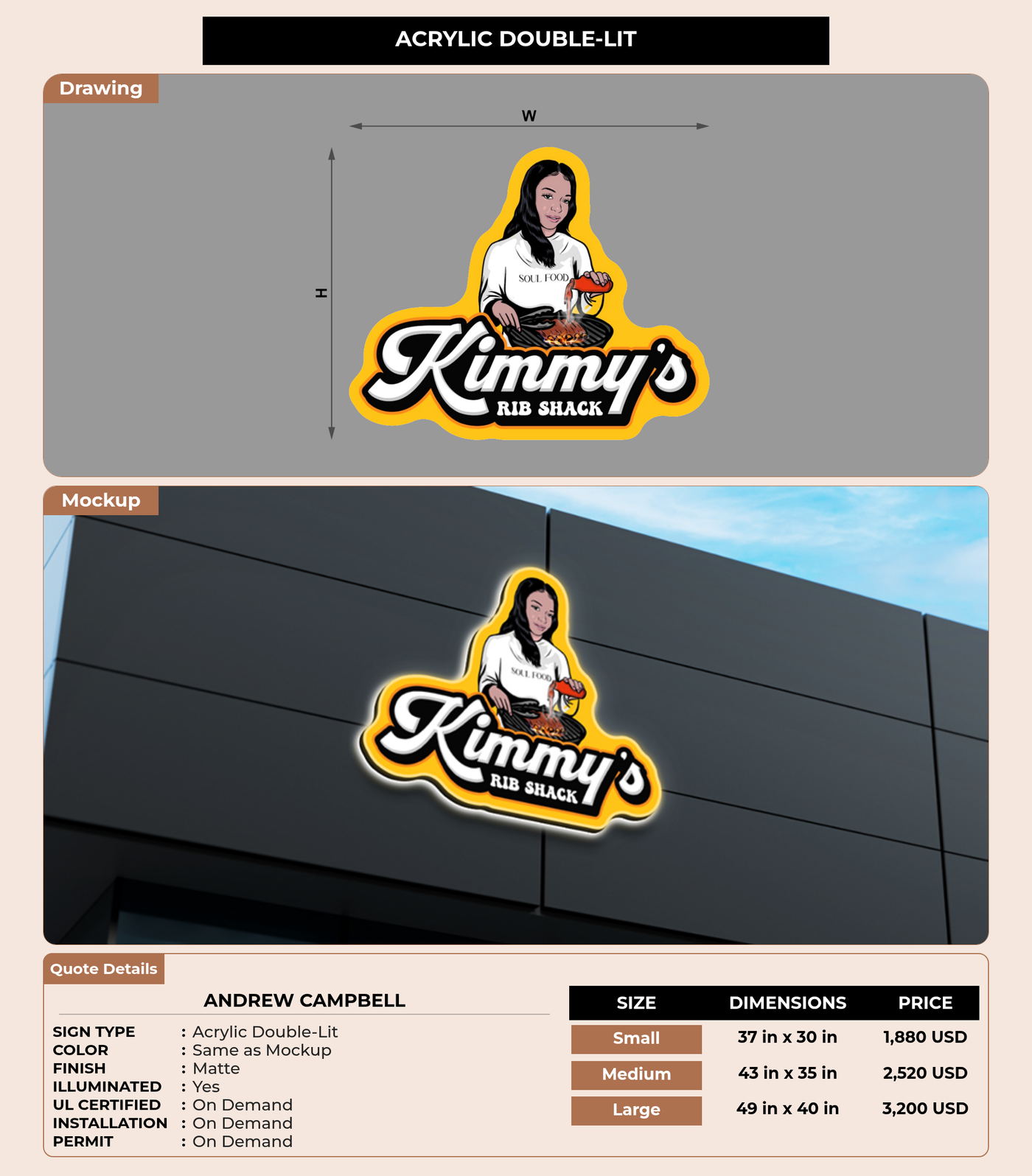 CUSTOM MOCKUP SIGN FOR Andrew Campbell