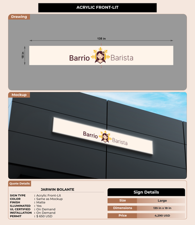 CUSTOM MOCKUP SIGN FOR Jarwin Bolante