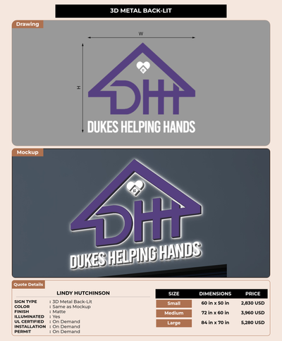 CUSTOM MOCKUP SIGN FOR Lindy Hutchinson