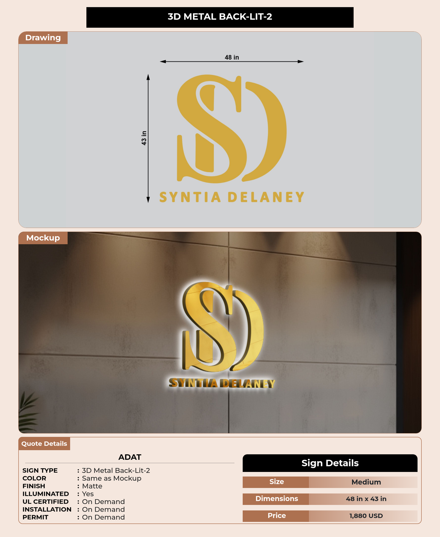 CUSTOM MOCKUP SIGN FOR ADat