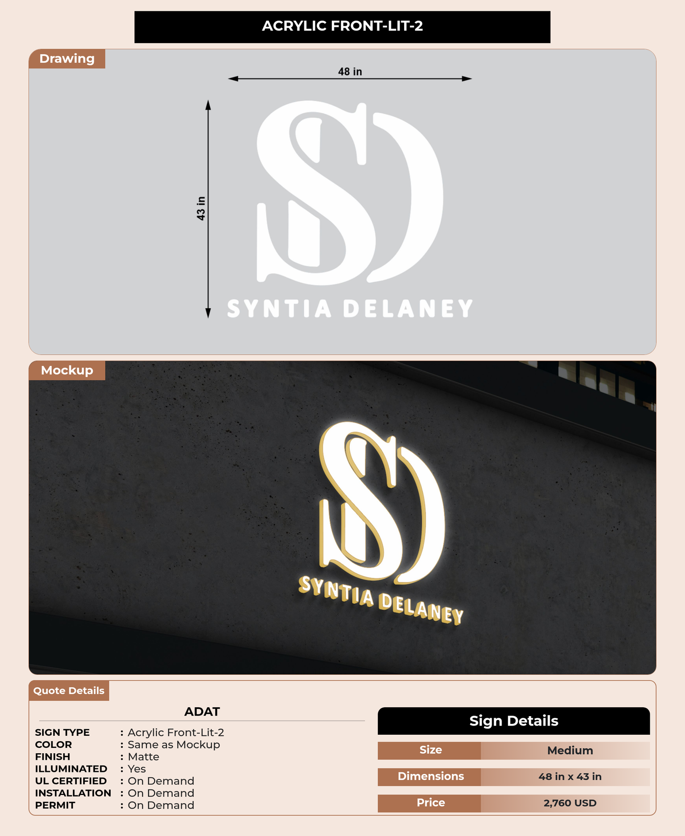 CUSTOM MOCKUP SIGN FOR ADat