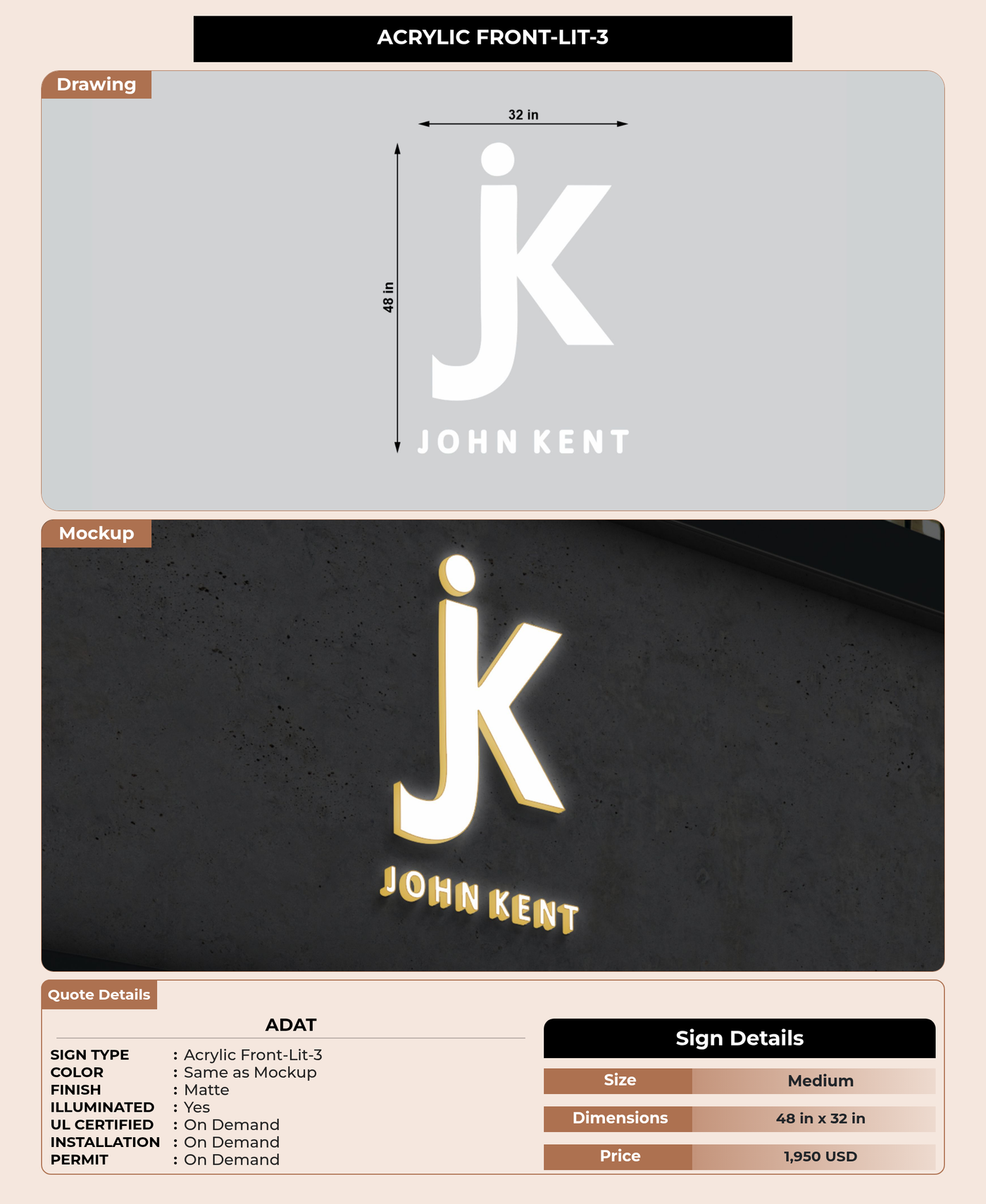 CUSTOM MOCKUP SIGN FOR ADat