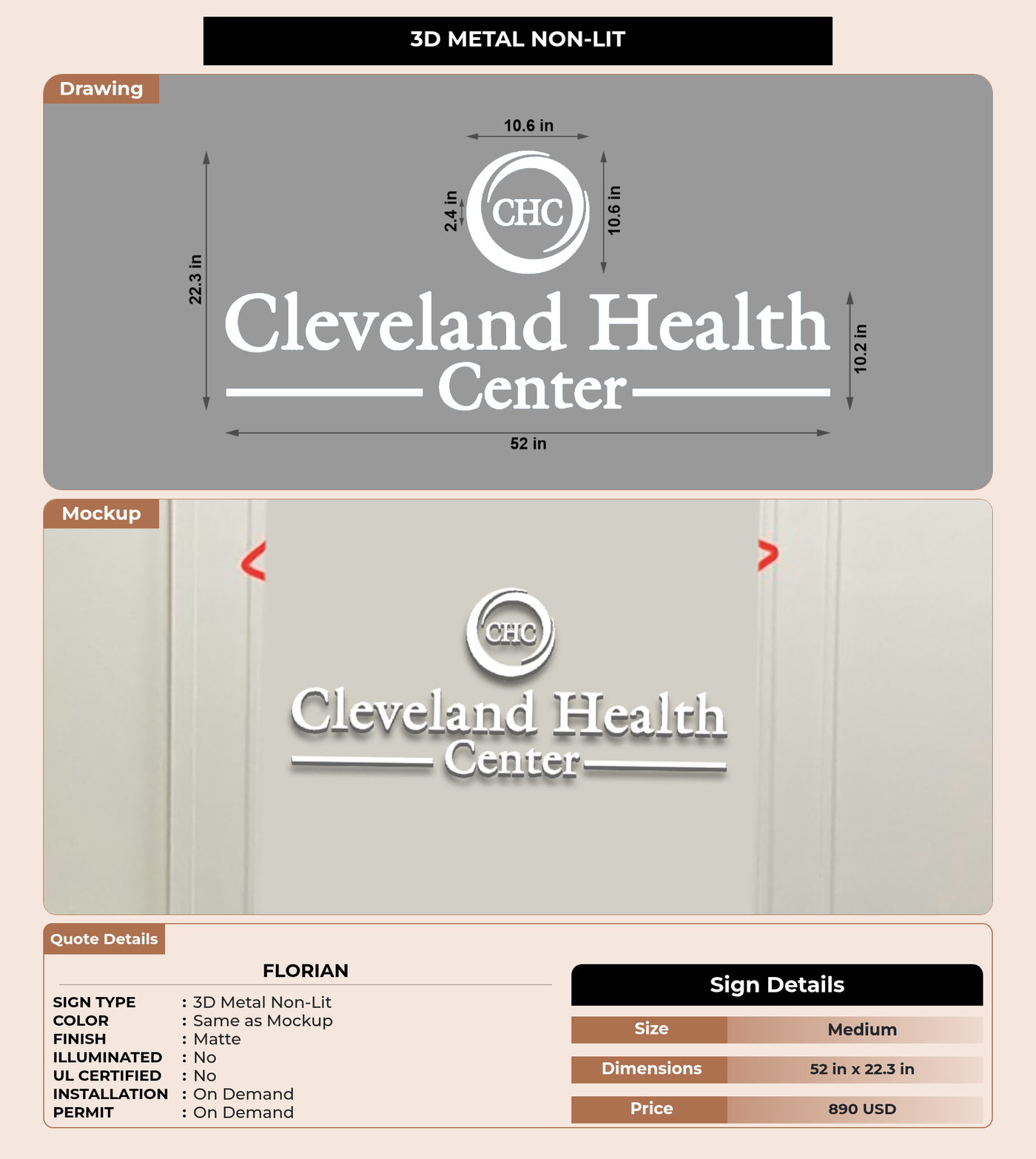 CUSTOM MOCKUP SIGN FOR Florian