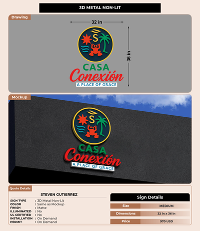 CUSTOM MOCKUP SIGN FOR Steven Gutierrez