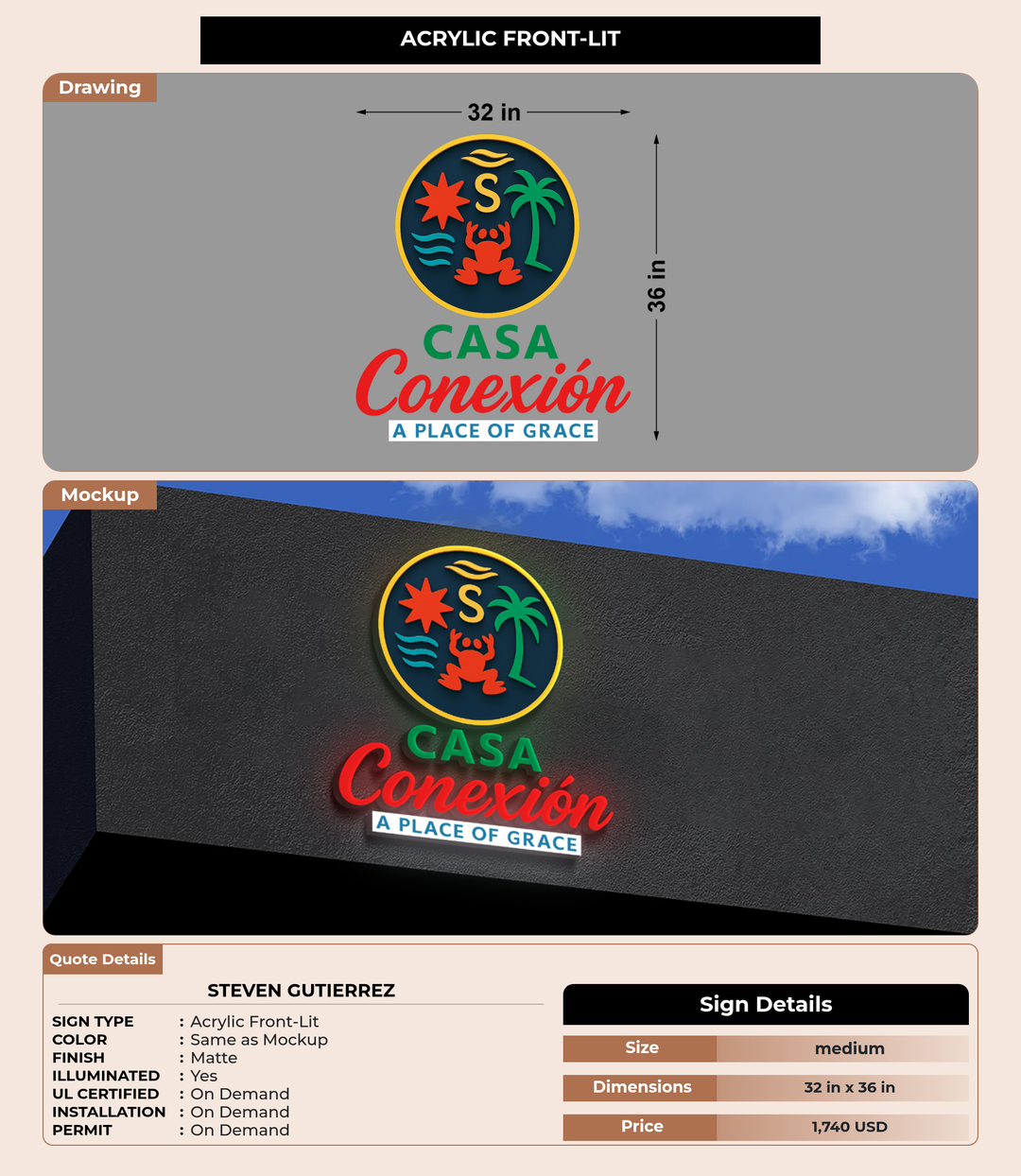 CUSTOM MOCKUP SIGN FOR Steven Gutierrez