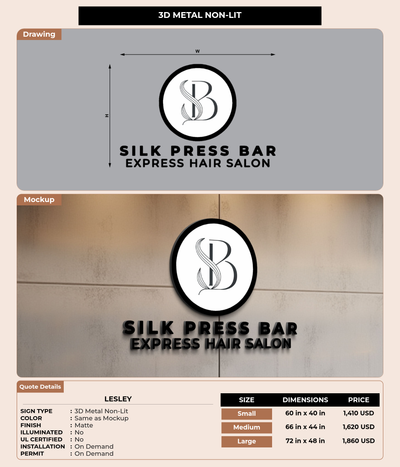 CUSTOM MOCKUP SIGN FOR Lesley