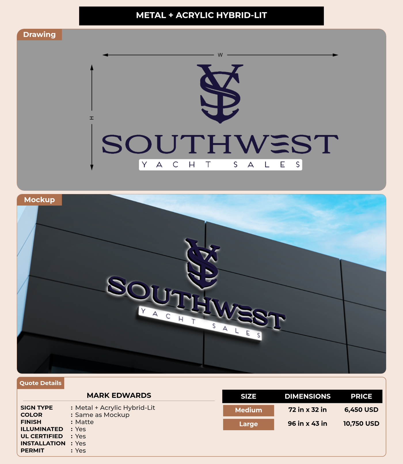 CUSTOM MOCKUP SIGN FOR Mark Edwards