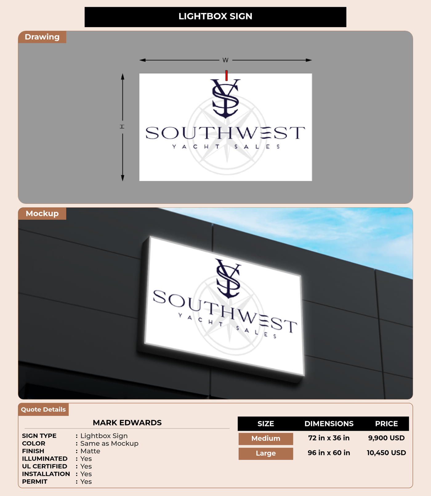 CUSTOM MOCKUP SIGN FOR Mark Edwards