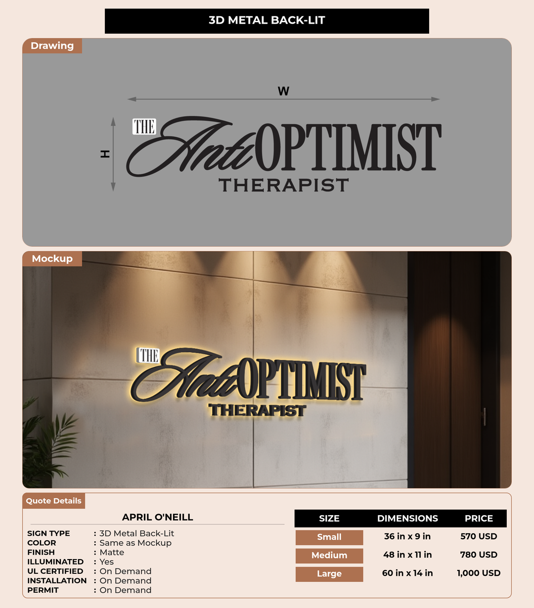 CUSTOM MOCKUP SIGN FOR April O&