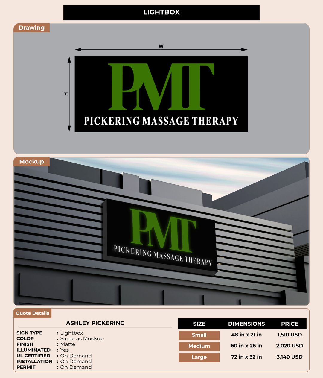 CUSTOM MOCKUP SIGN FOR Ashley Pickering