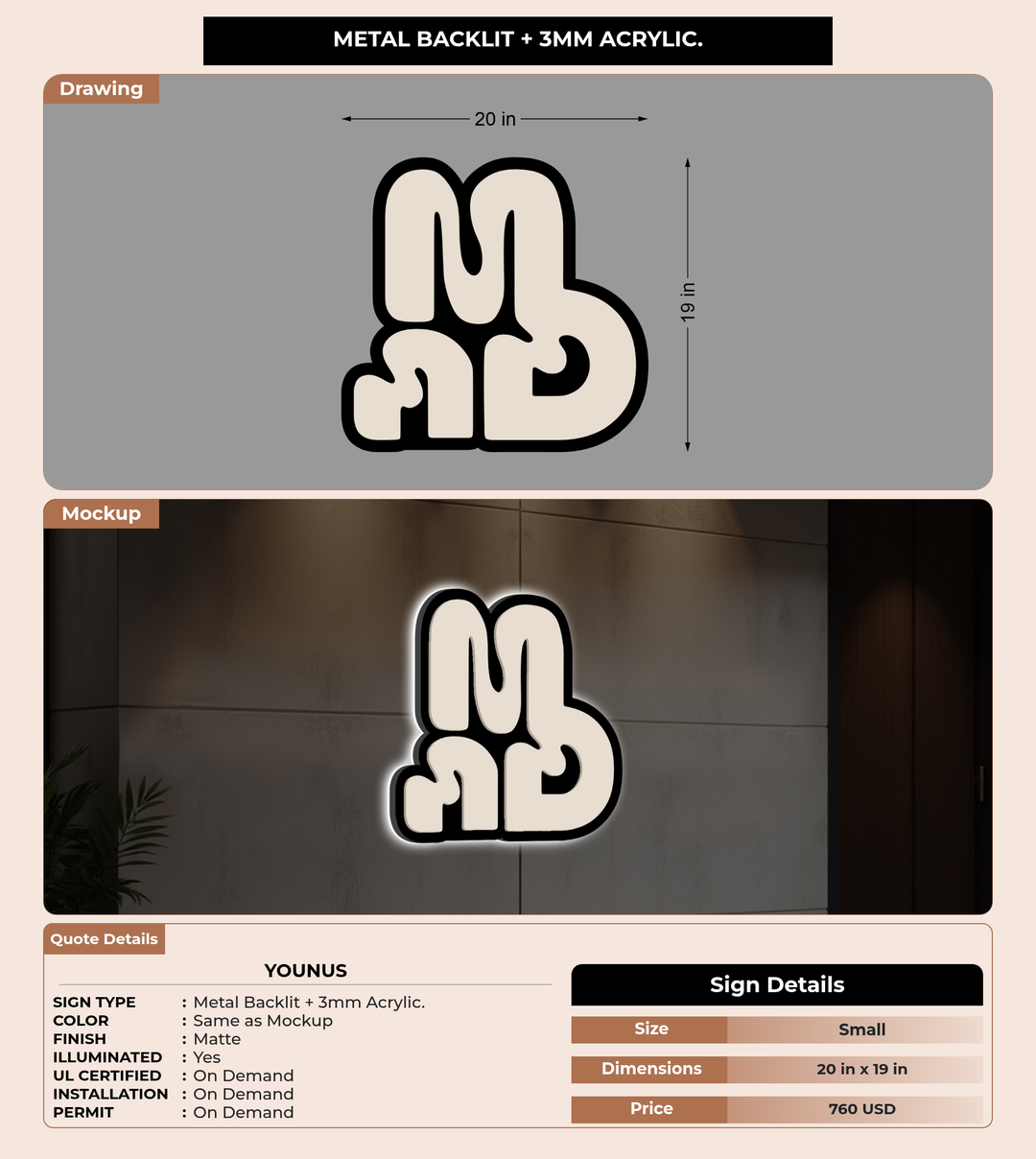 CUSTOM MOCKUP SIGN FOR Younus