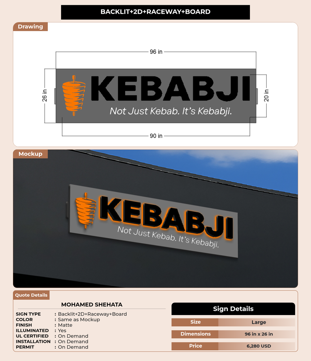 CUSTOM MOCKUP SIGN FOR Mohamed Shehata