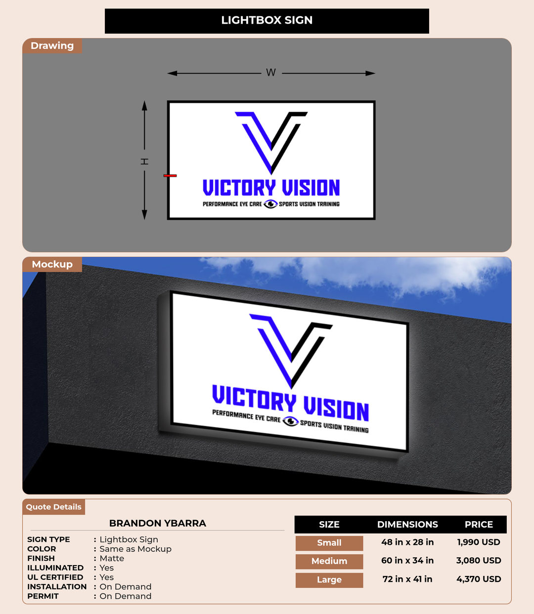 CUSTOM MOCKUP SIGN FOR Brandon Ybarra
