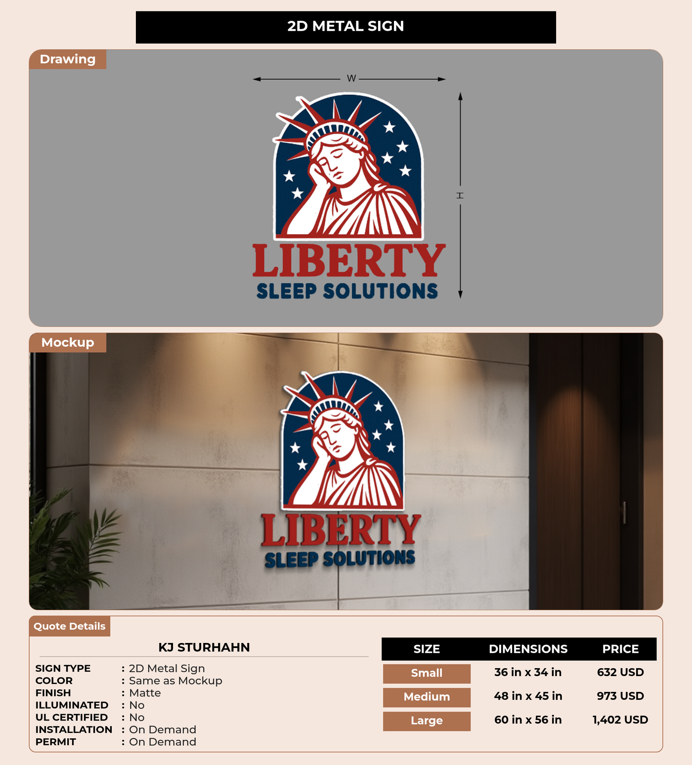 CUSTOM MOCKUP SIGN FOR KJ Sturhahn