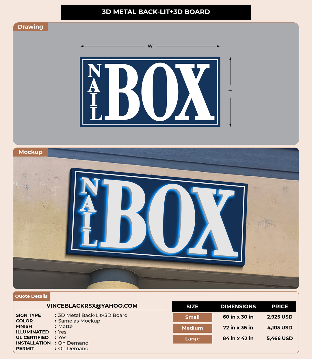 CUSTOM MOCKUP SIGN FOR  Vinceblackrsx@yahoo.com