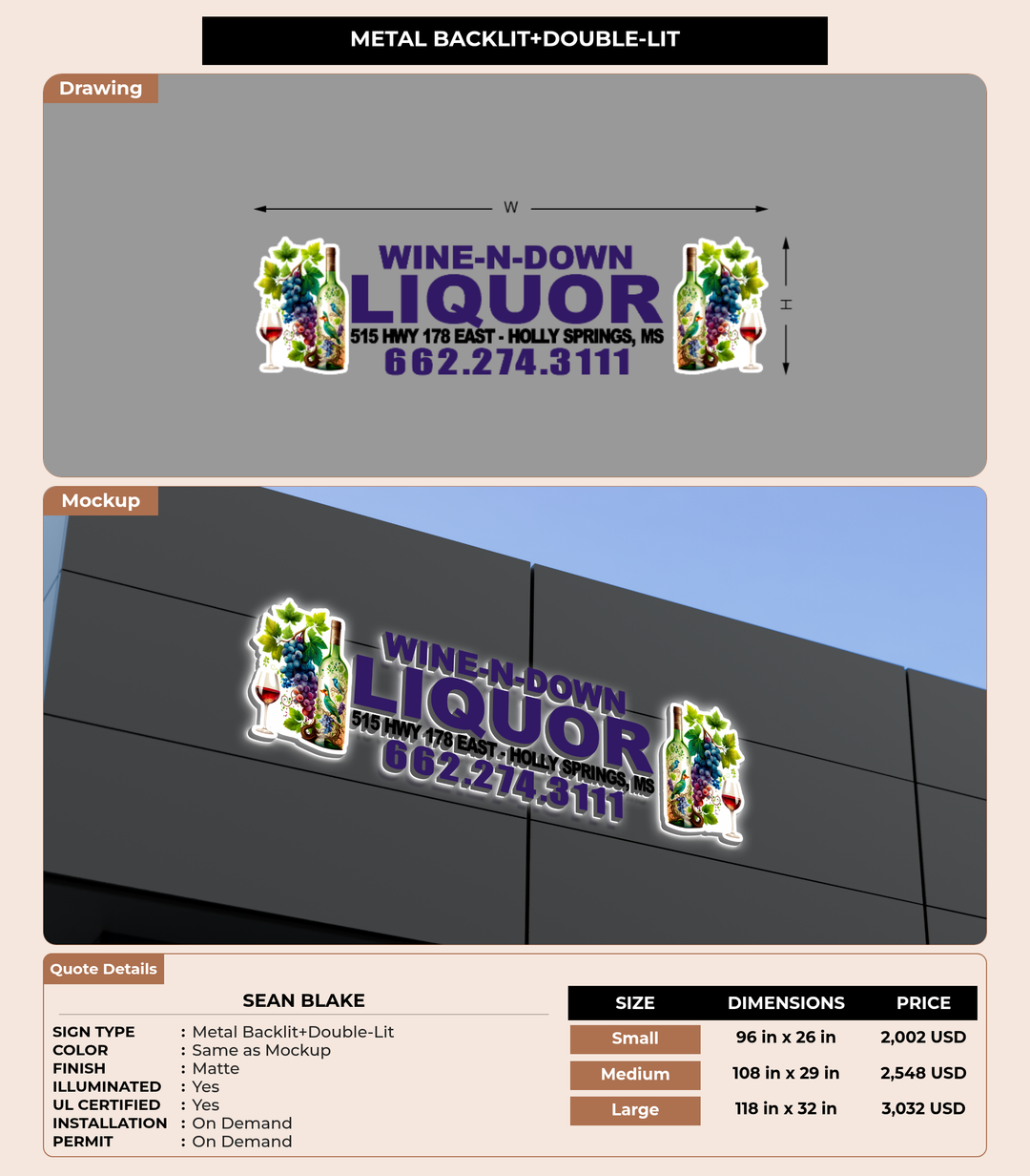 CUSTOM MOCKUP SIGN FOR Sean Blake