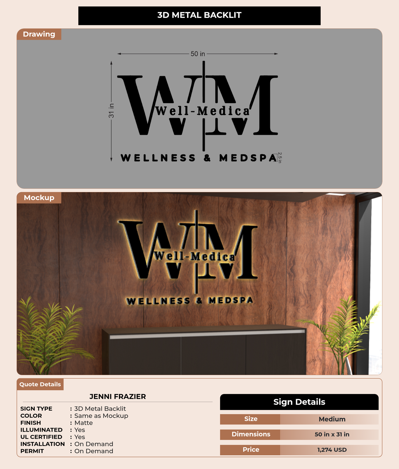 CUSTOM MOCKUP SIGN FOR Jenni Frazier