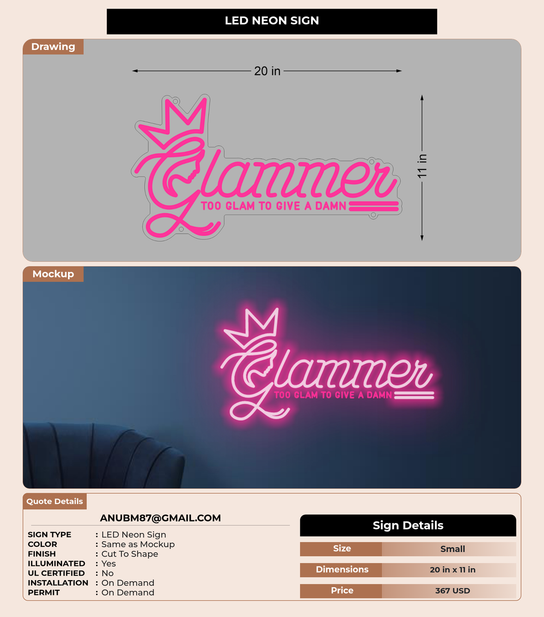 CUSTOM MOCKUP SIGN FOR anubm87@gmail.com